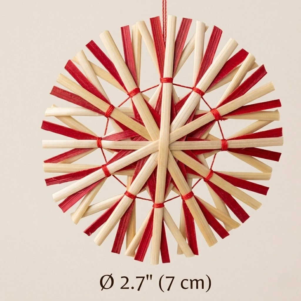 nordic style straw snowflake holiday ornaments