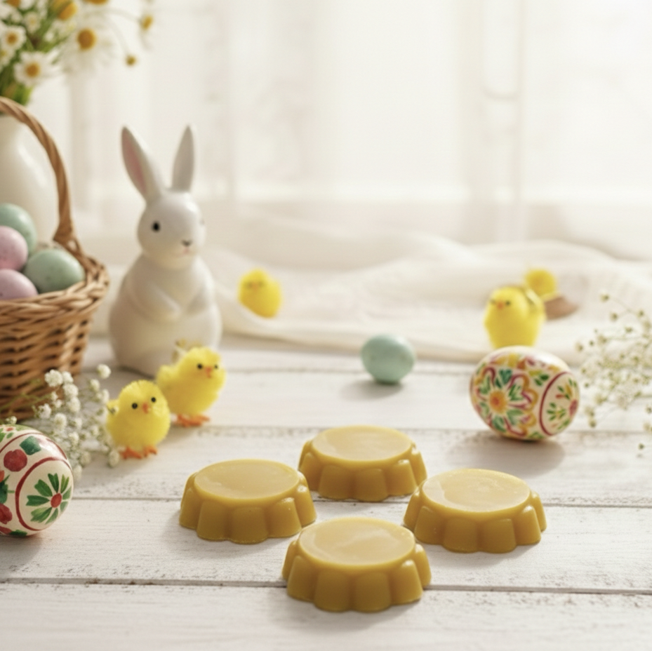 natural yellow beeswax block Easter craft