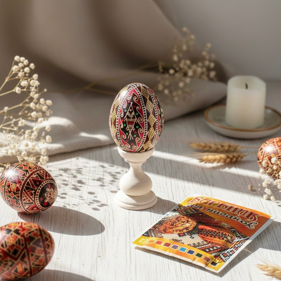 traditional Easter egg dye set for folk art crafts