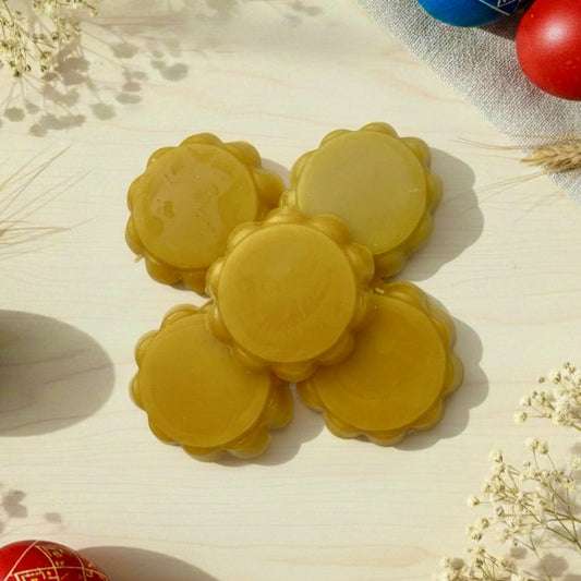 transparent beeswax cake for pysanky egg decorating